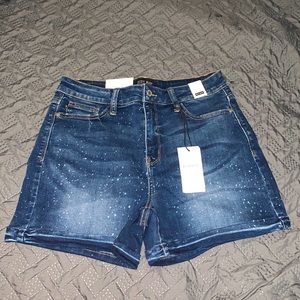 Judy Blue Ava Splattered High Rise Shorts